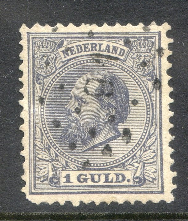 Nvph 28 met puntstempel 91, Postzegels en Munten, Postzegels | Nederland, Ophalen of Verzenden, Gestempeld
