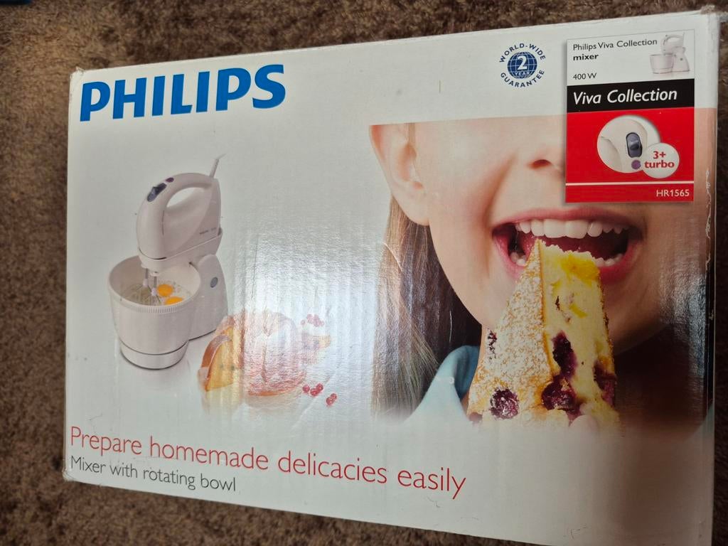 Philips Viva Collection keukenmachine HR1565 400W, Witgoed en Apparatuur, Keukenmixers, 2 tot 3 liter, Ophalen of Verzenden, Gebruikt