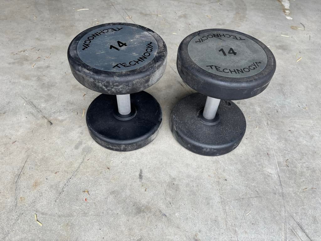 Technogym 14 kg Pu dumbbellset, Ophalen, Tg, Tg, Tg