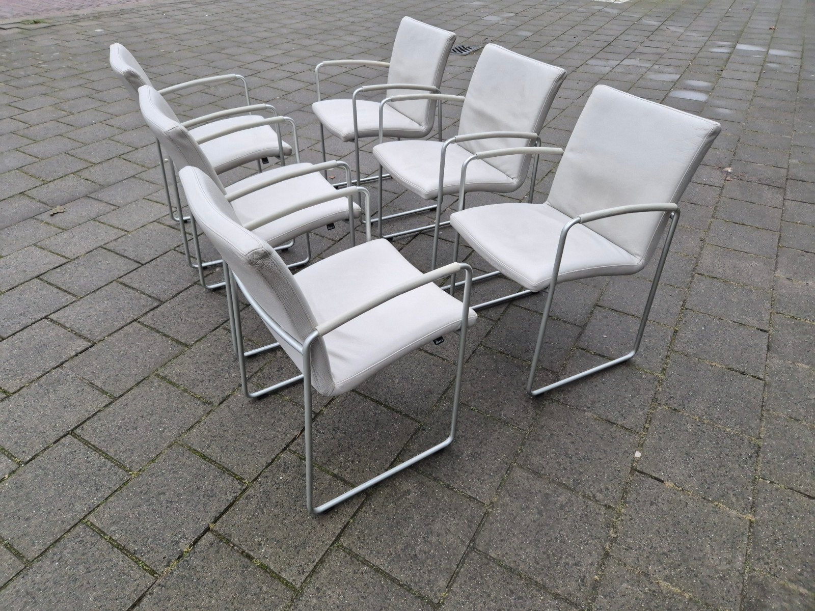 Opruiming 6 Leolux talos eetkamerstoelen zie al mijn advt, Gebruikt, Wit, Design, Ophalen of Verzenden