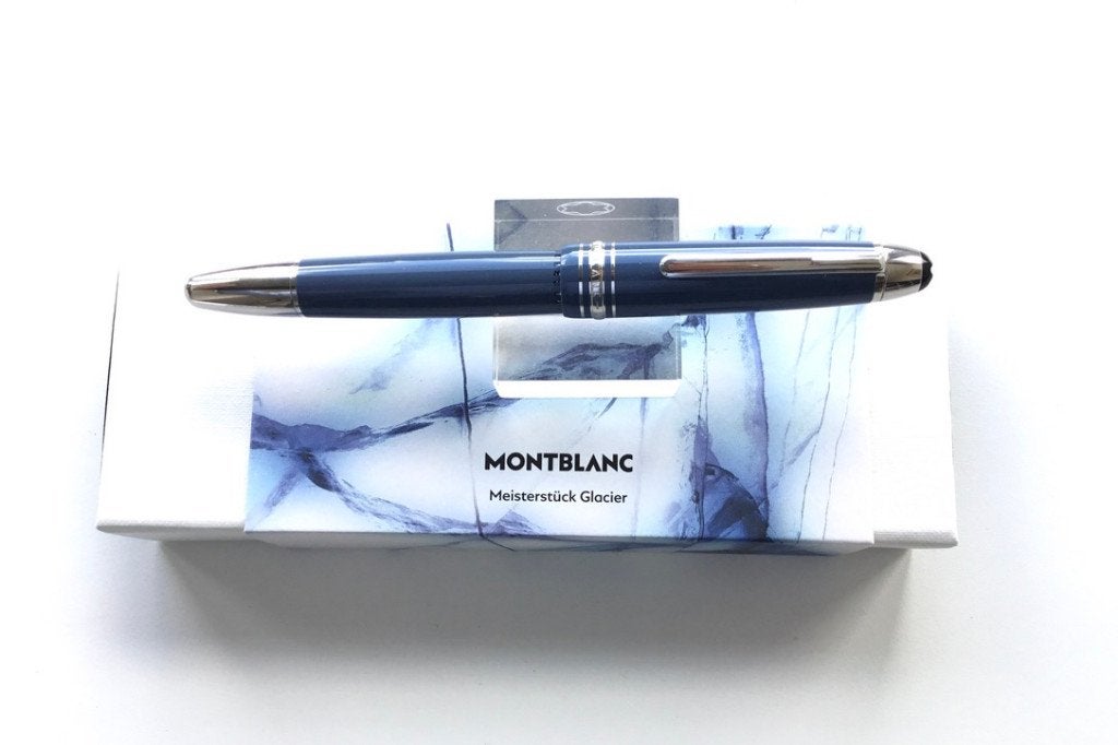 Montblanc Vulpen Meisterstück 146 Legrand Glacier Blue Resin, Ophalen of Verzenden, Zo goed als nieuw, Vulpen, Mont Blanc