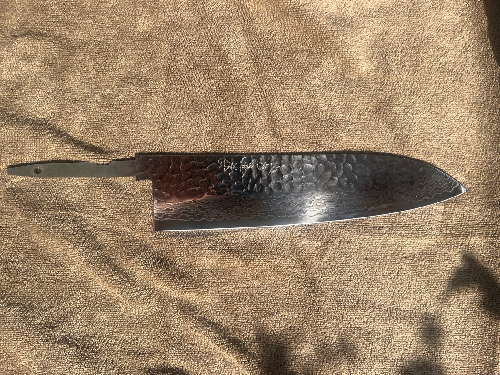 Tosa uchihamono damascus santoku, Huis en Inrichting, Ophalen of Verzenden, Rvs of Chroom
