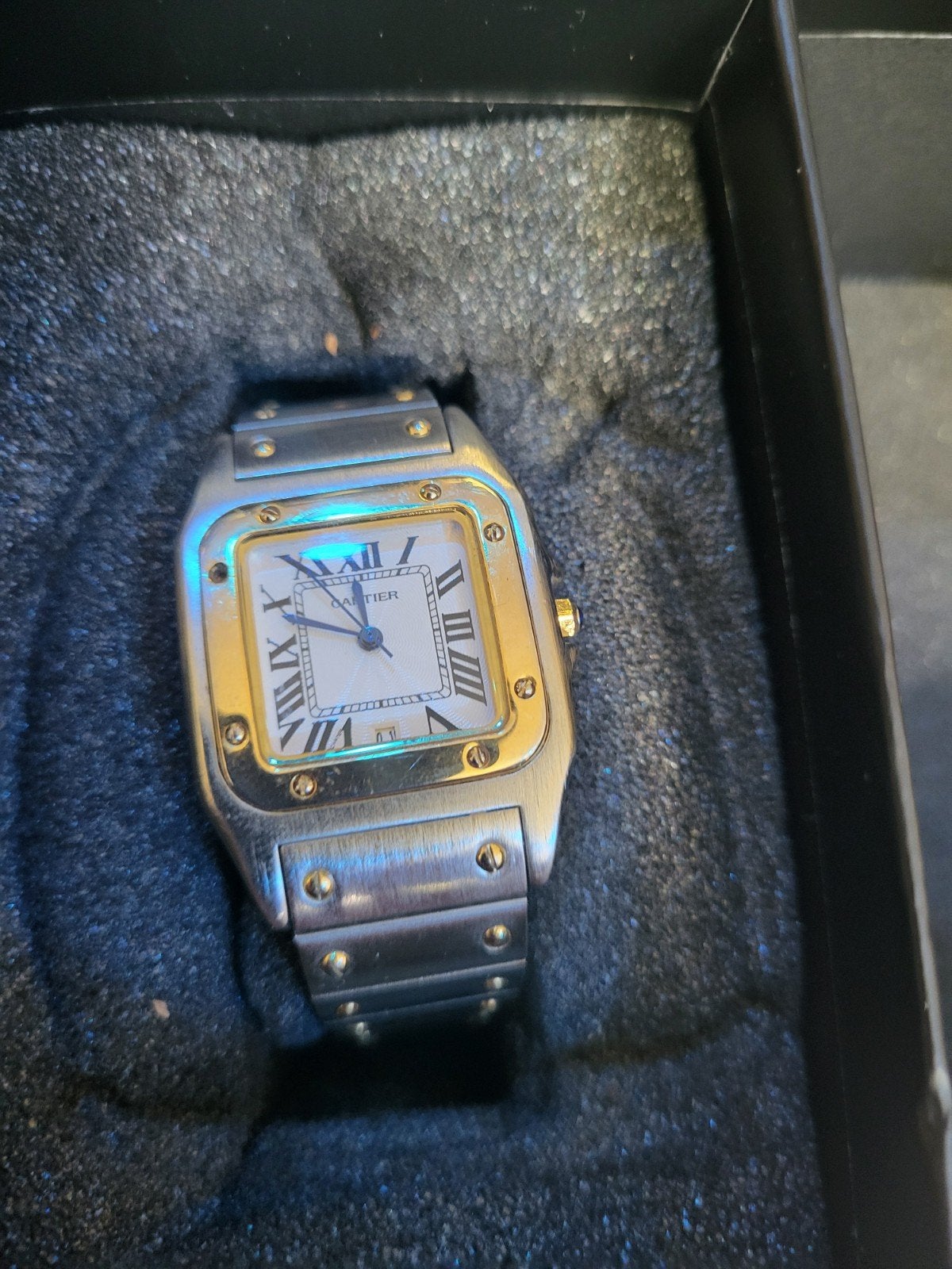 Cartier Santos Galbée Horloge - Staal/Goud, Overige merken, Staal, Gebruikt, Staal