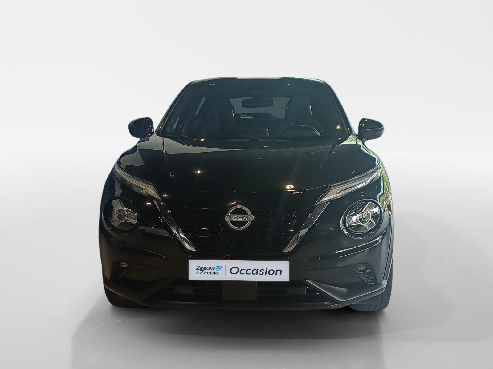 Nissan Juke HYBRID143 TEKNA Auto |Automaat| Lederen bekledin, Auto's, 1300 kg, Gebruikt, Leder en Stof, Zwart