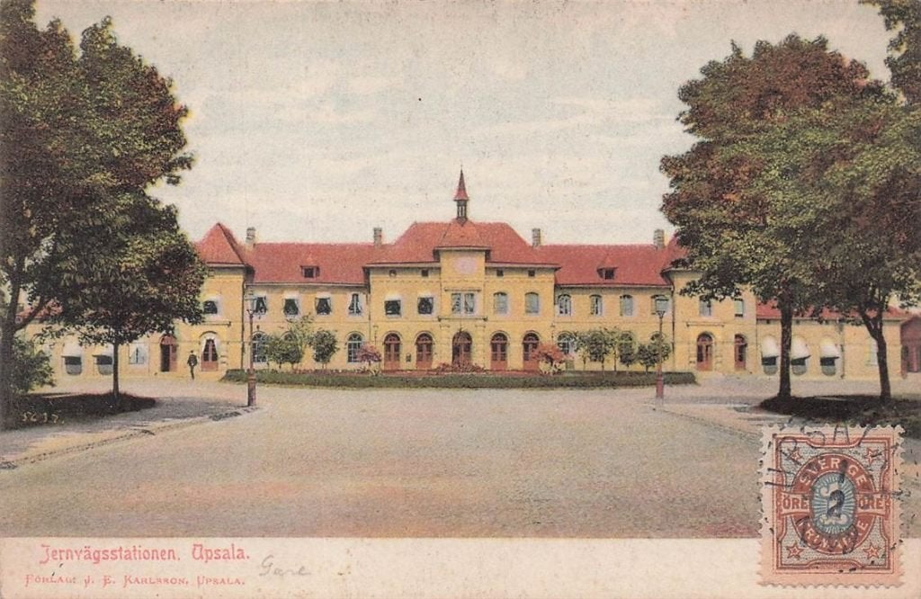 702-469-033 Jernvägsstationen Upsala, Verzenden, Voor 1920, Overig Europa