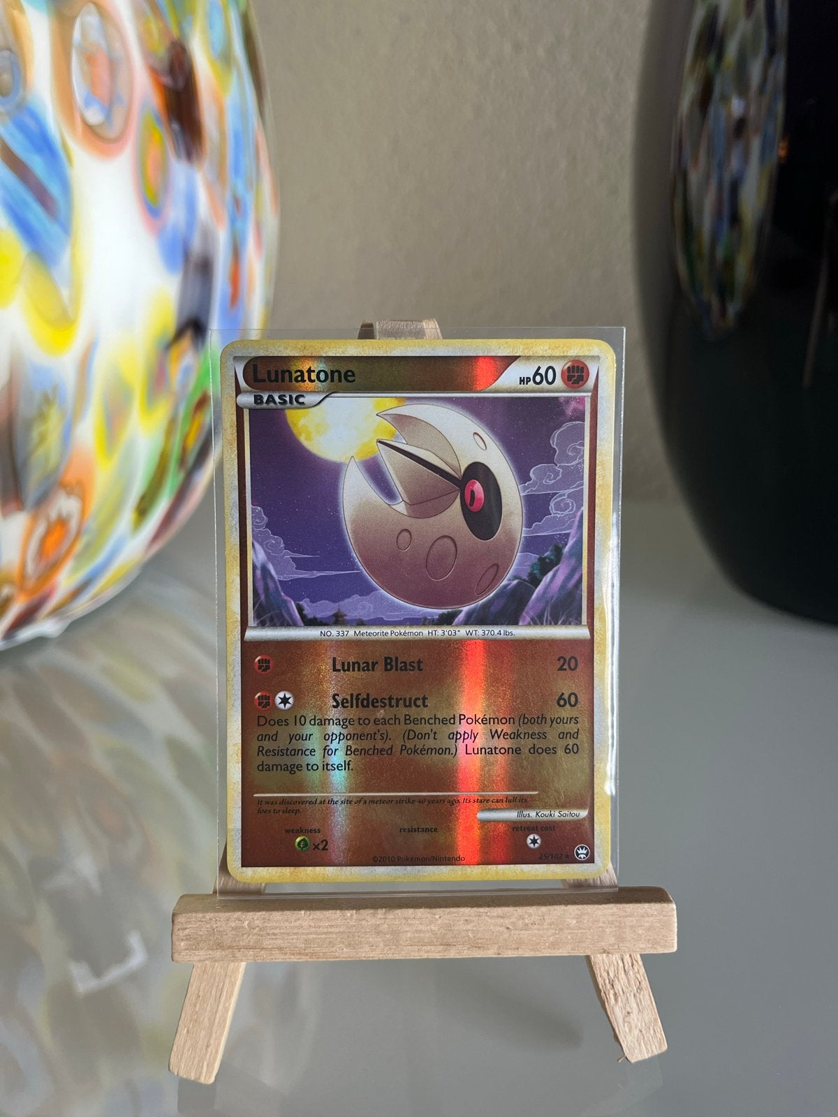 Pokémon Kaart Lunatone Basic HP60, Verzenden, Zo goed als nieuw, Losse kaart