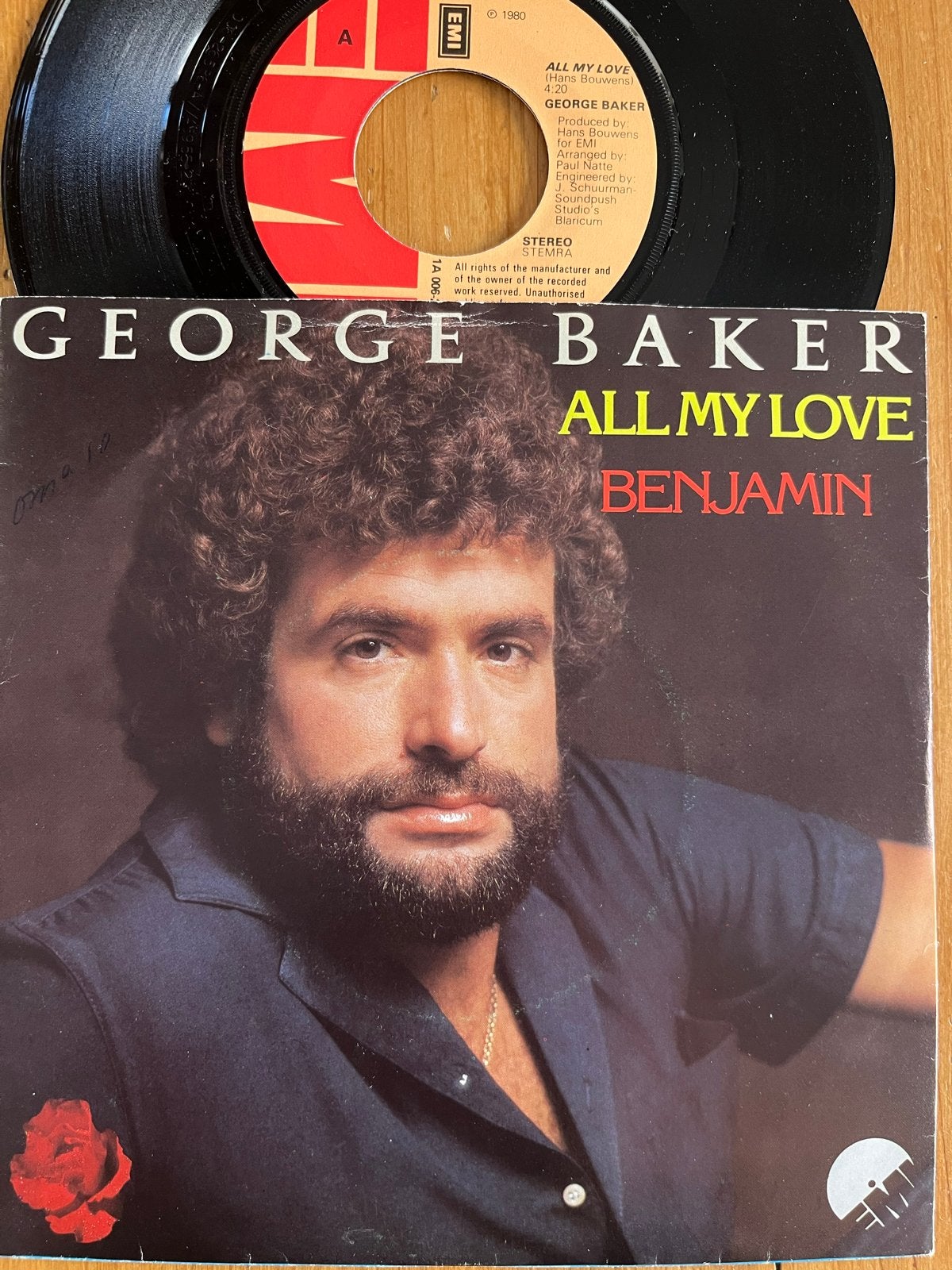 George Baker - All My Love / Benjamin (7 inch single), Ophalen of Verzenden, 7 inch, Pop