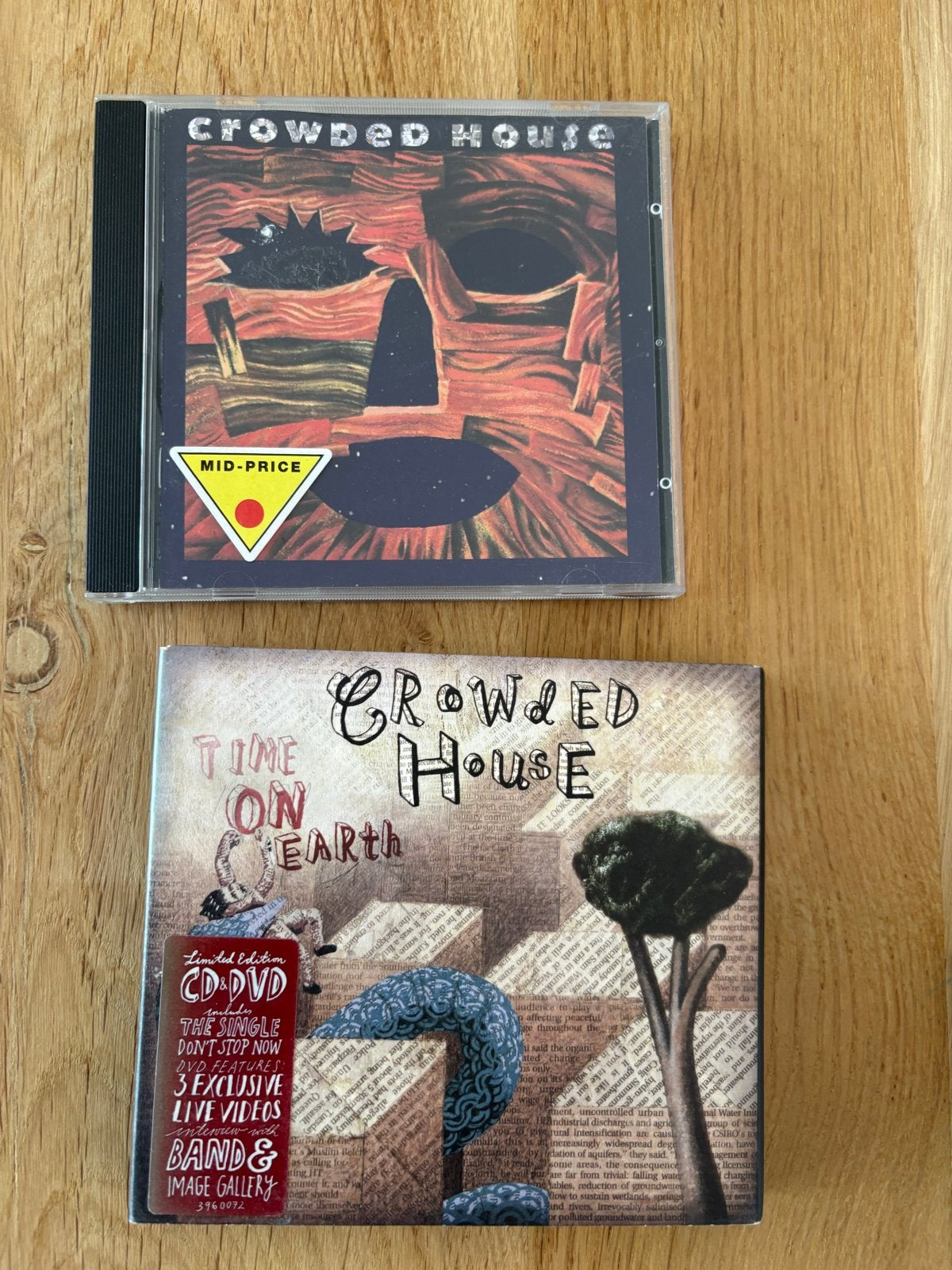 Crowded House - Woodface (CD) & Time on Earth (CD+DVD), Pop, Ophalen of Verzenden, Album, Gebruikt