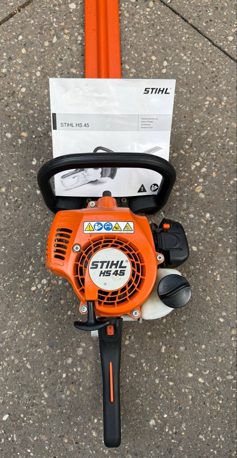 Stihl HS 45 Heggenschaar - Benzine, Ophalen of Verzenden, Gebruikt, Benzine