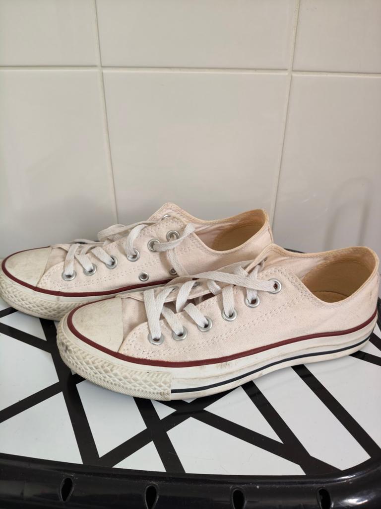 Converse All Star lage sneakers - Crème, Beige, Converse, Ophalen of Verzenden, Sneakers of Gympen