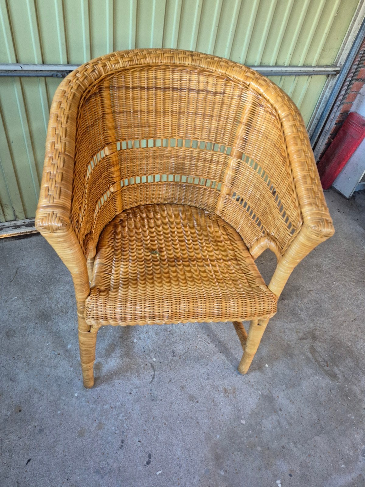 Rotan stoel - Vintage look, Huis en Inrichting, Ophalen, Gebruikt, Bruin, Vintage