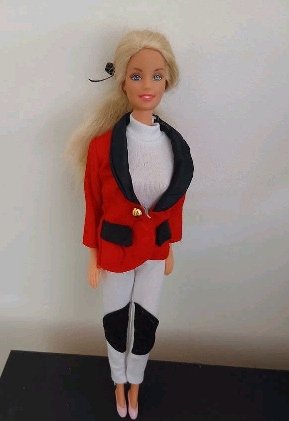 Originele Mattel Barbie uit 1997 in haar paardrij-outfit., Ophalen of Verzenden, Gebruikt, Barbie