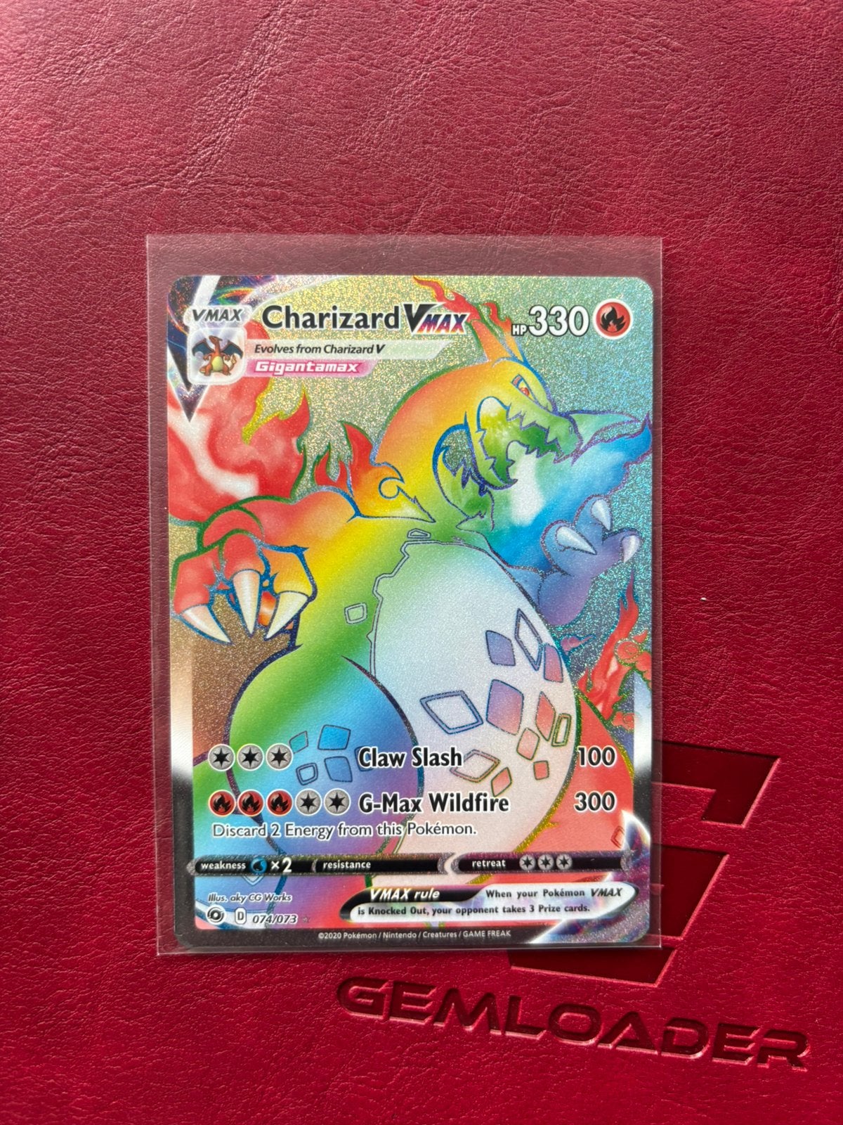 Charizard VMAX – Champion’s Path 074/073, Hobby en Vrije tijd, Ophalen of Verzenden, Zo goed als nieuw, Losse kaart, Foil