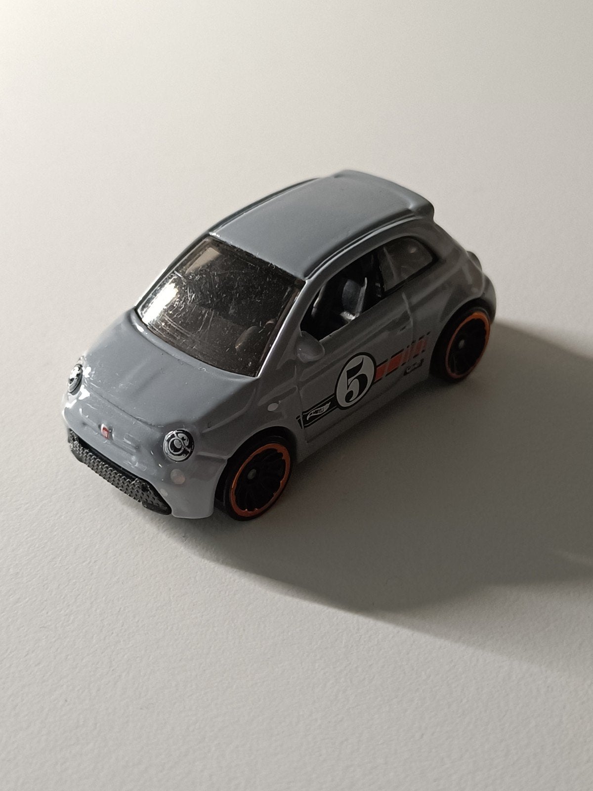 Hot Wheels Fiat 500E - Grijs modelauto, Ophalen of Verzenden