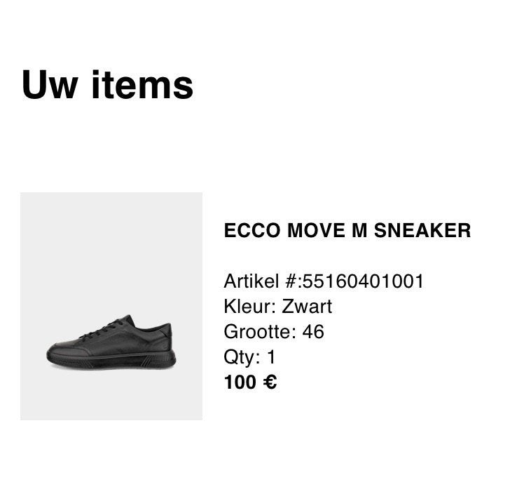 Ecco Heren Schoenen Zwart maat 46, Ecco, Zwart, Ophalen of Verzenden, Zo goed als nieuw