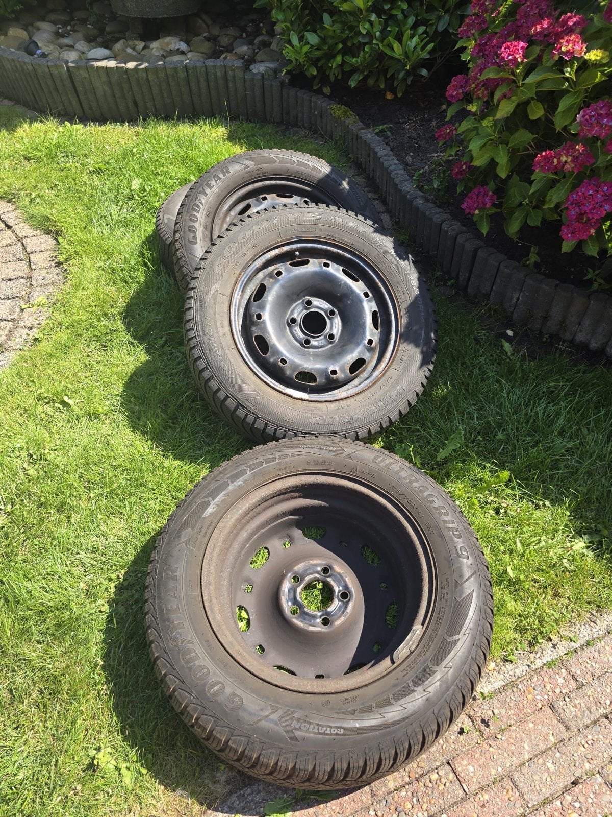 Winterbanden met velg 175/70R14, Ophalen of Verzenden, Gebruikt