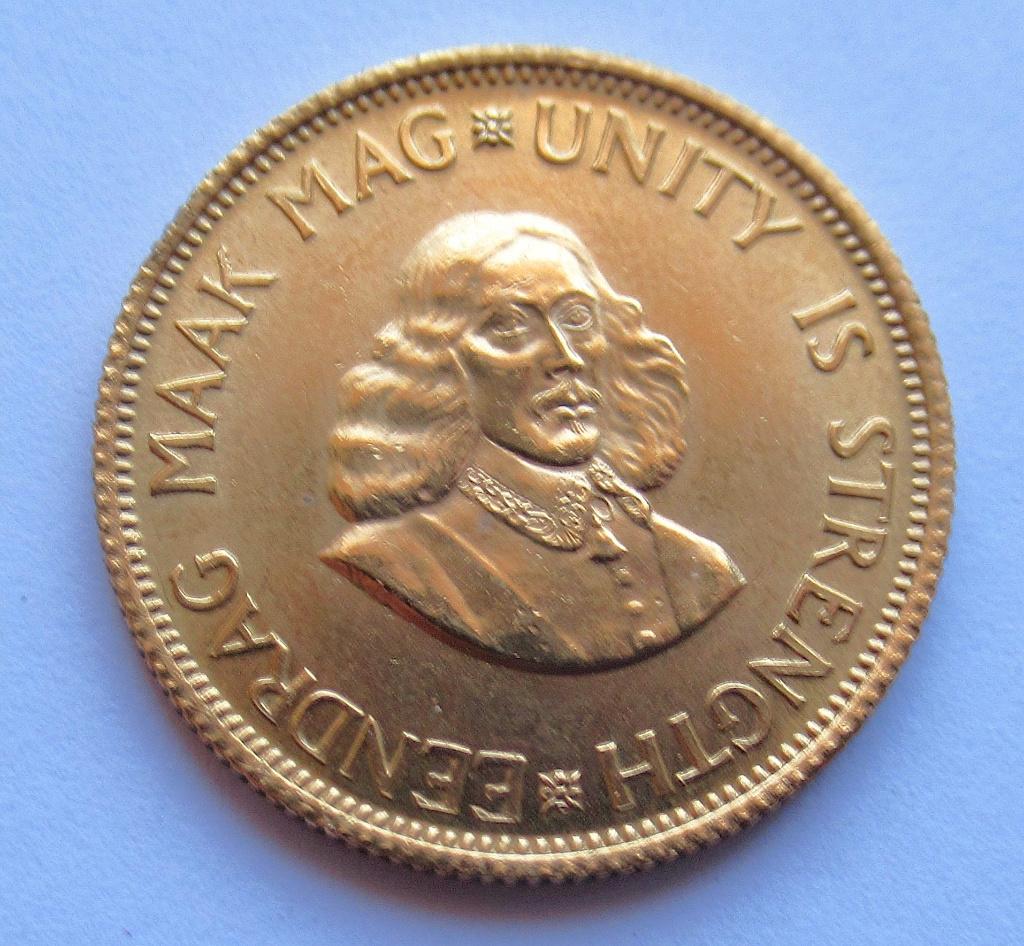 zuid afrika 2 Rand 1964 Springbok, Verzenden, Zuid-Afrika, Goud