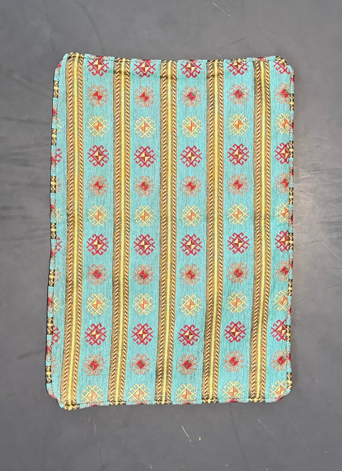 Kussenhoes blauw en goud | Kilim Bohemian Sierkussen, Overige merken, Meerkleurig, Nieuw, Ophalen of Verzenden