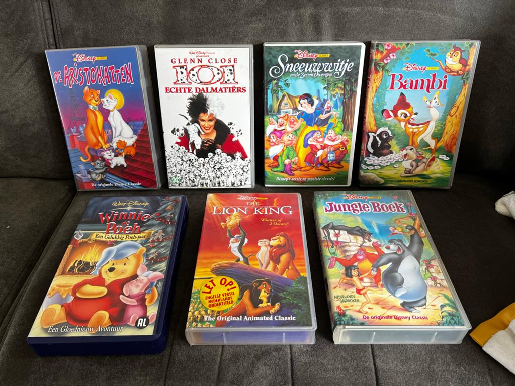 Disney VHS Videobanden Collectie: 7 Klassiekers, Cd's en Dvd's, VHS | Kinderen en Jeugd, Gebruikt, Tekenfilm, Alle leeftijden