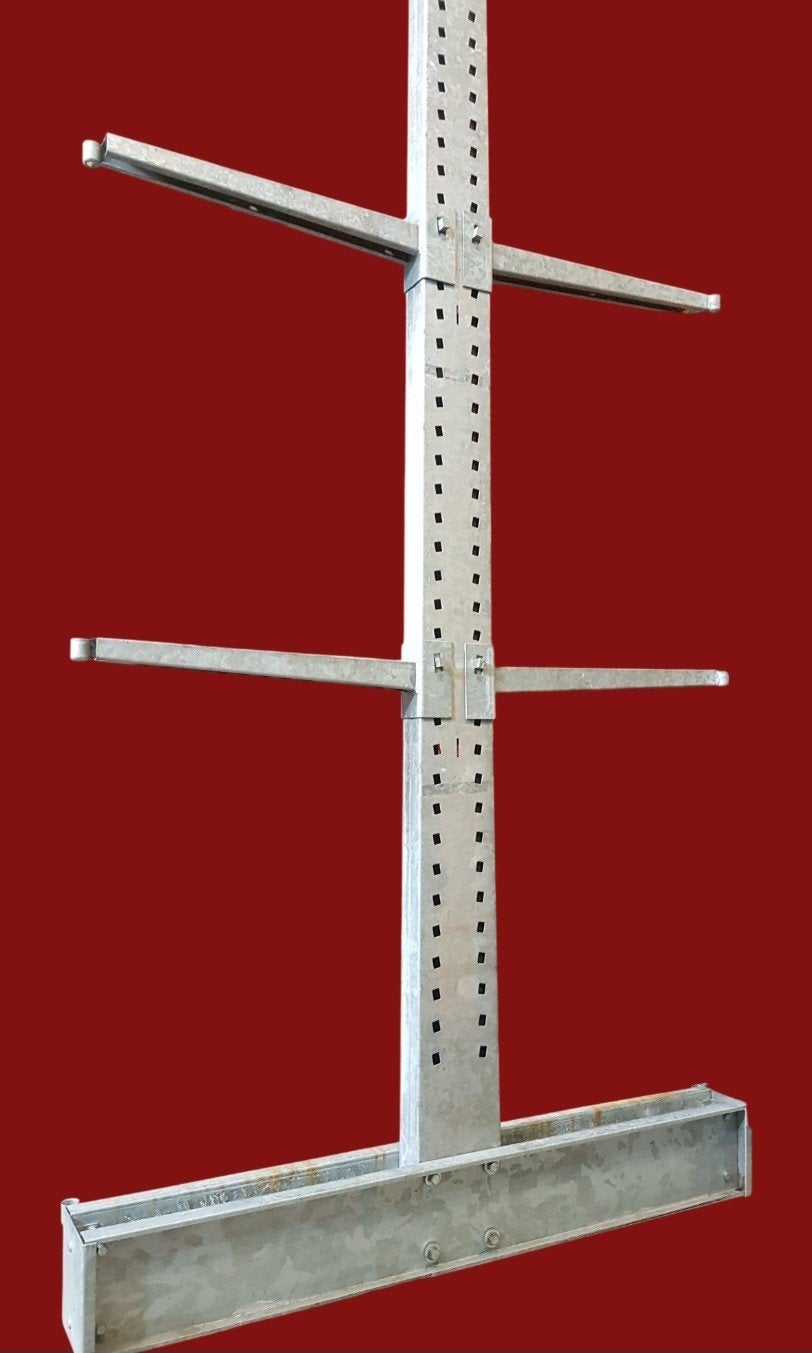 14x Draagarmstelling gegalvaniseerde stelling H=350cm D=80cm, Ophalen, Gebruikt, IJzer