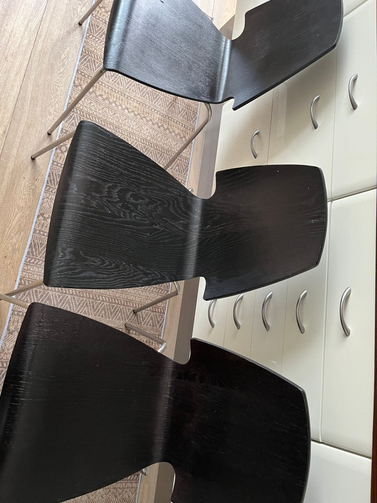 Ikea chairs in black, Ophalen, Gebruikt, Zwart, Vier