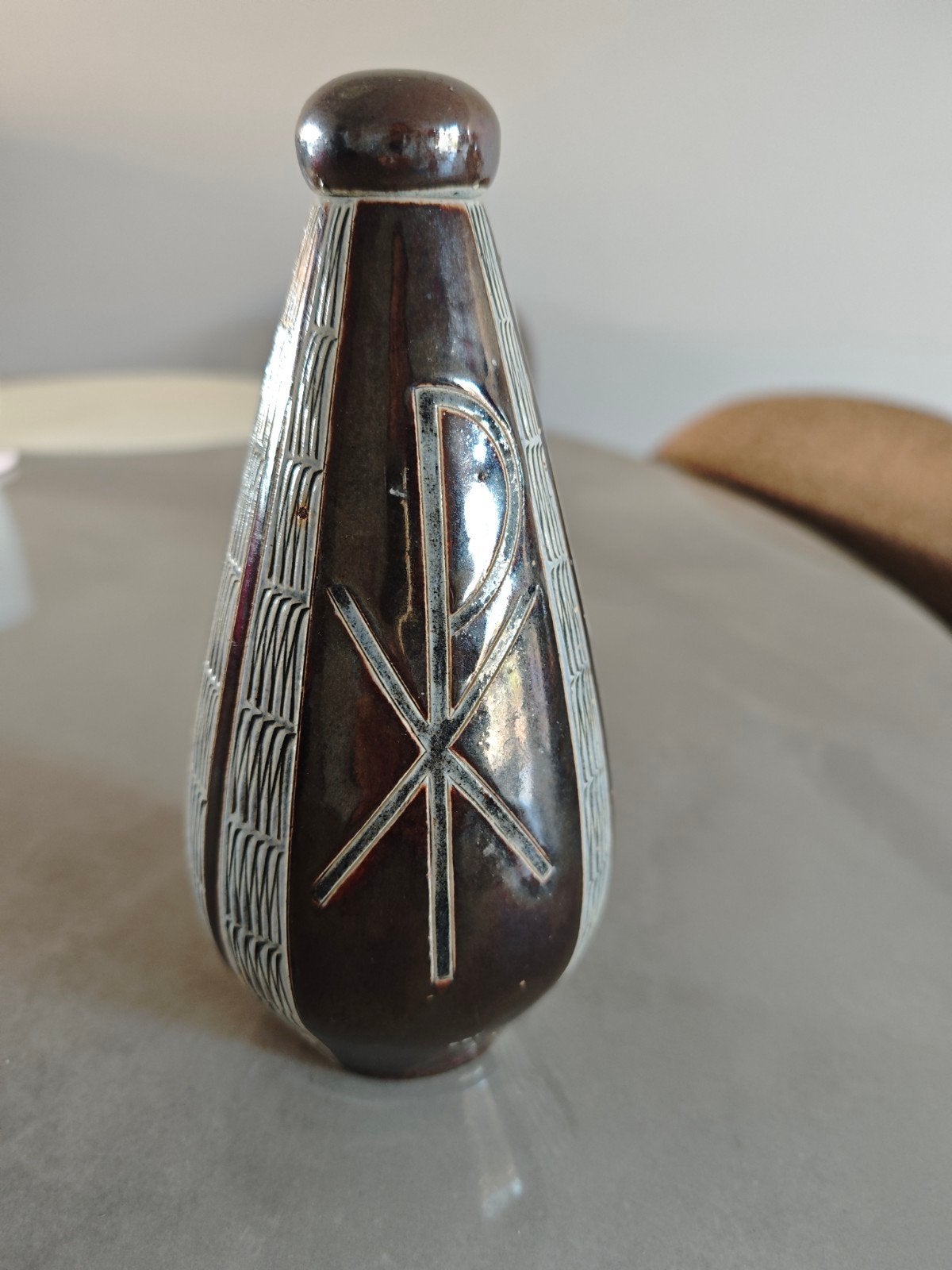 Vintage wijwater kruik Elfriede Balzar-Kopp, Ophalen of Verzenden