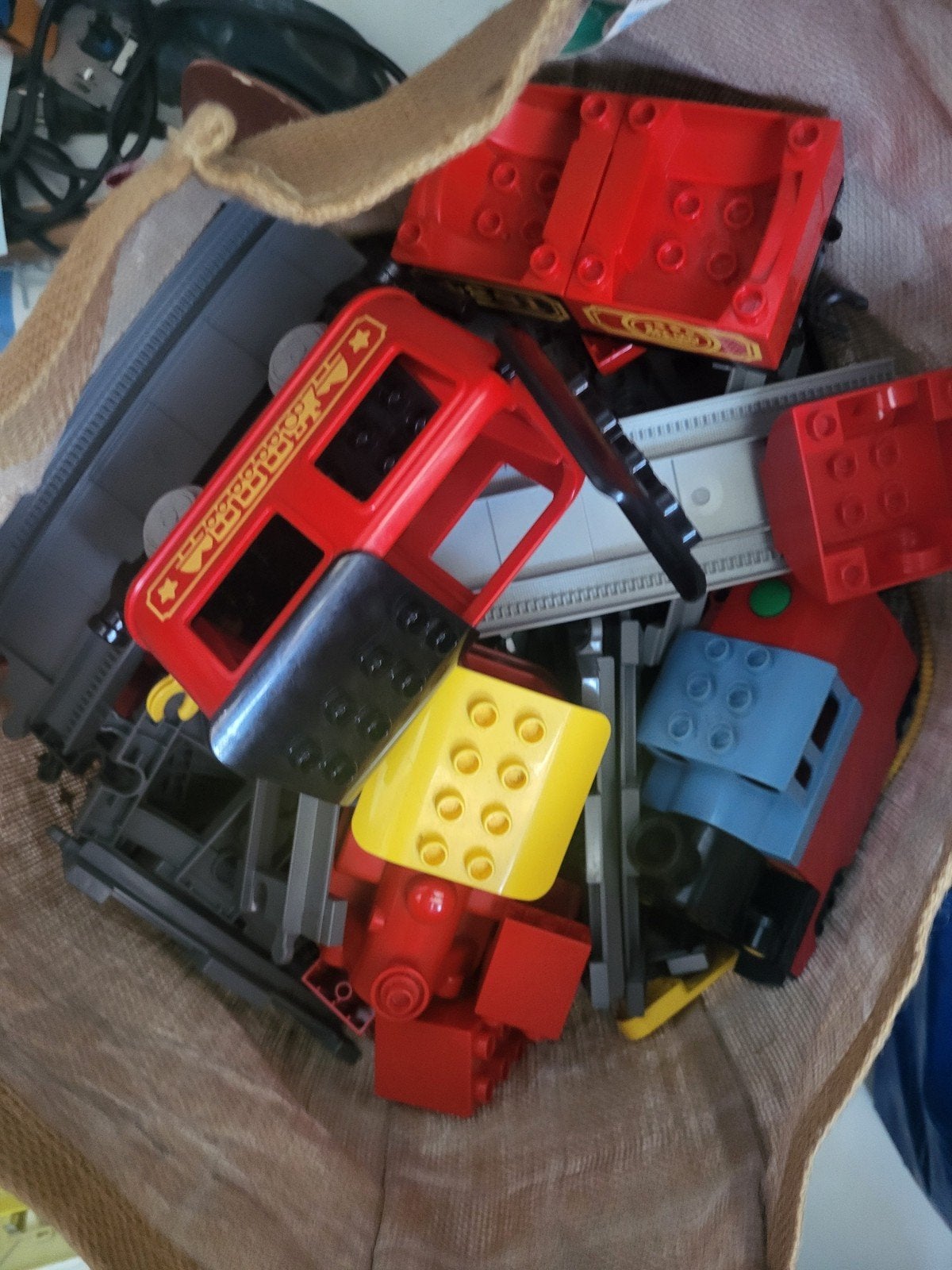 Duplo treinen en veel rails in 1 grote Big Shopper tas, Ophalen of Verzenden, Zo goed als nieuw, Duplo