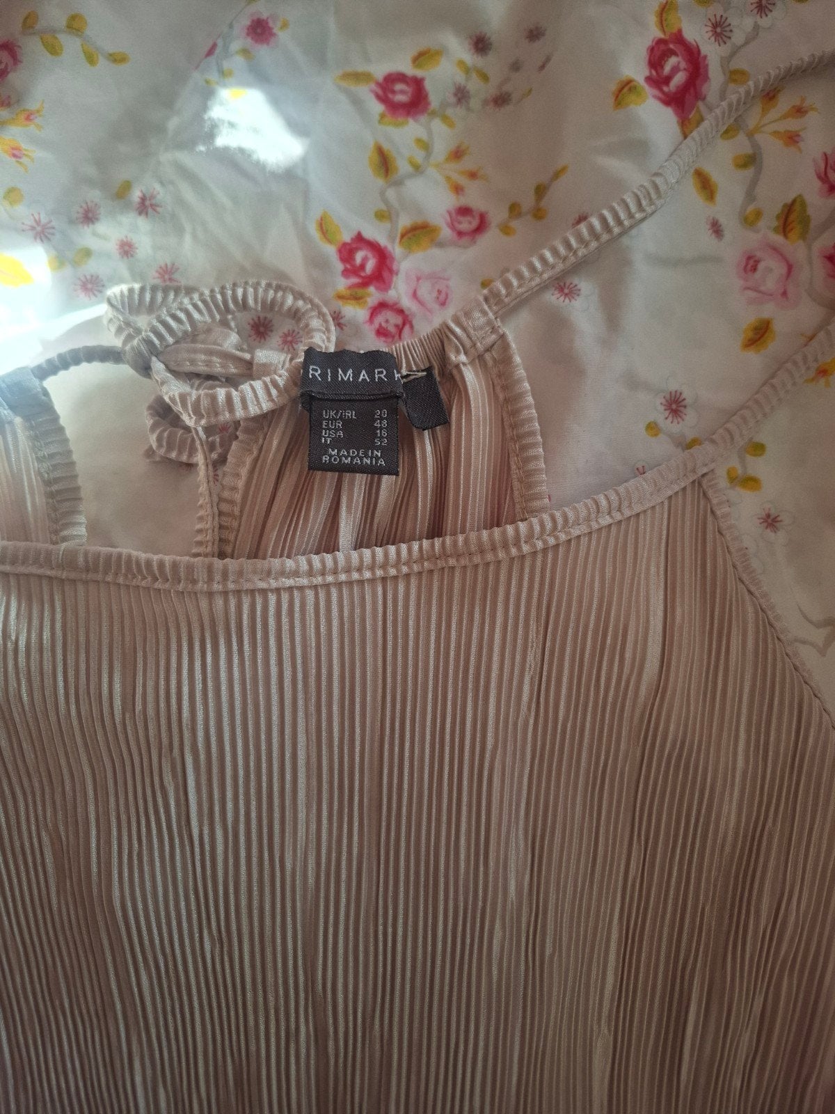 Primark jumpsuit met glansstof en structuur, Primark, Beige, Maat 46/48 (XL) of groter, Ophalen of Verzenden
