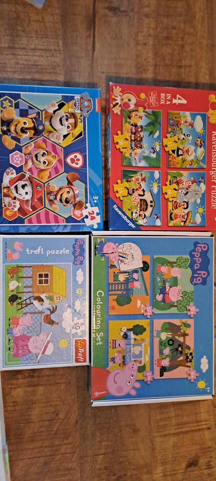 Pakket puzzels: Peppa Pig, Jokie & Jet, Paw Patrol, Ophalen, 10 tot 50 stukjes, Gebruikt, 2 tot 4 jaar