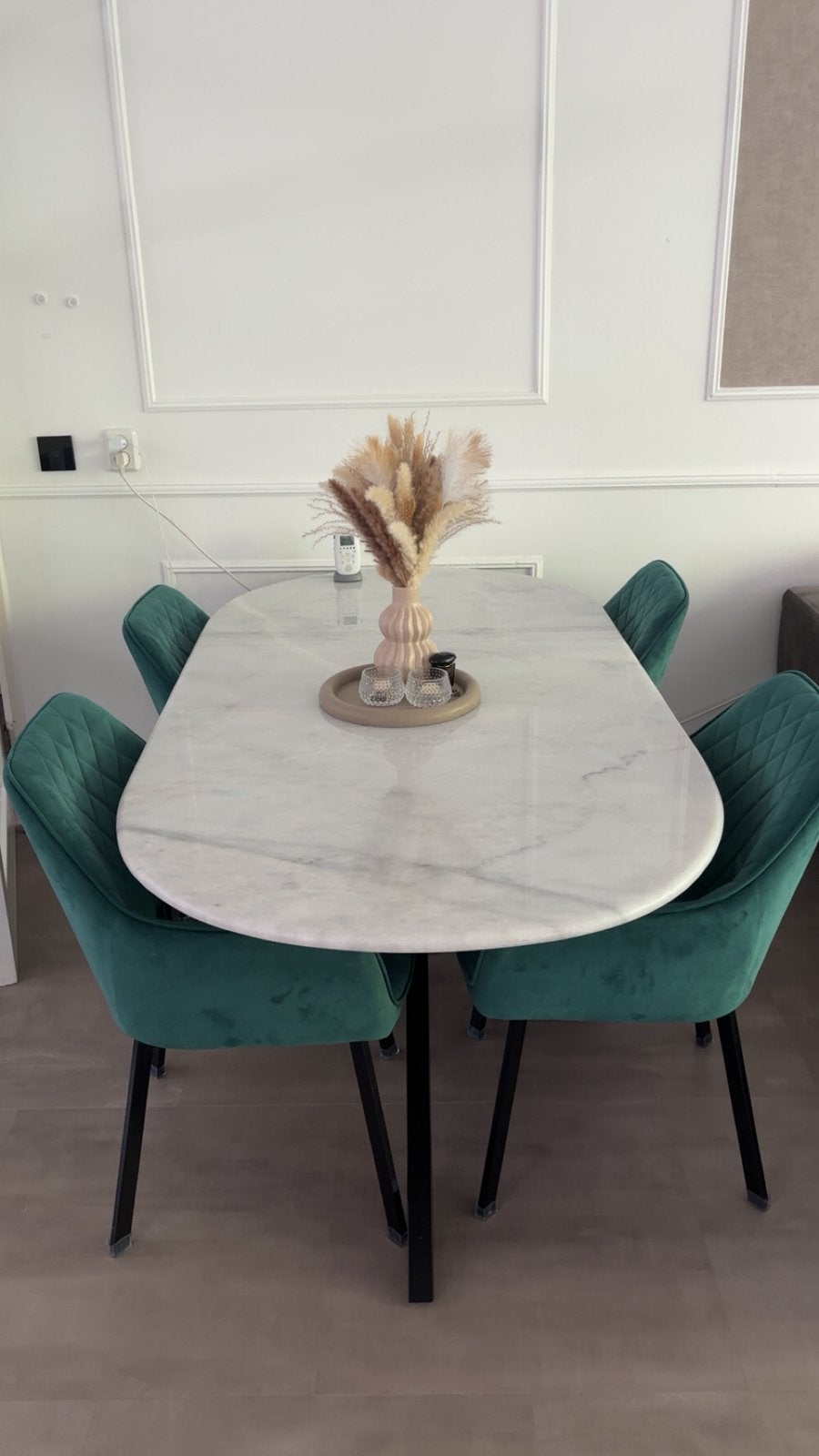 Marmeren Eettafel, Huis en Inrichting, Ophalen, 50 tot 100 cm, Zo goed als nieuw, 150 tot 200 cm