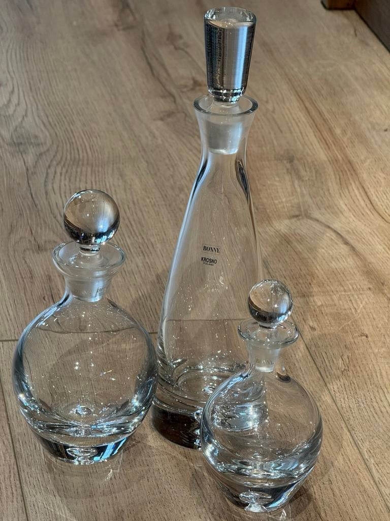 Krosno Glazen Karaffen/Flessen Set - Bonny Design, Ophalen of Verzenden