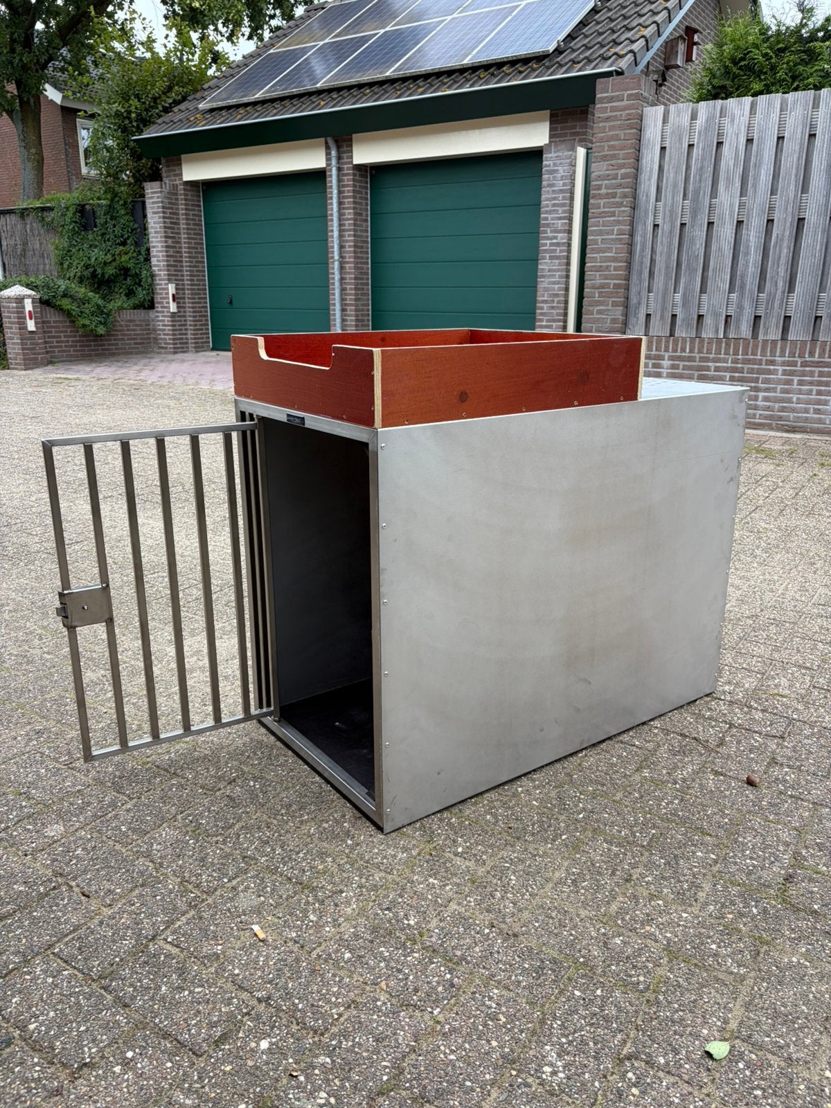 Hondenauto hondenkooi 1 vaks hondenkooi met mat, Dieren en Toebehoren, Ophalen, Zo goed als nieuw, 75 tot 110 cm, 65 tot 100 cm