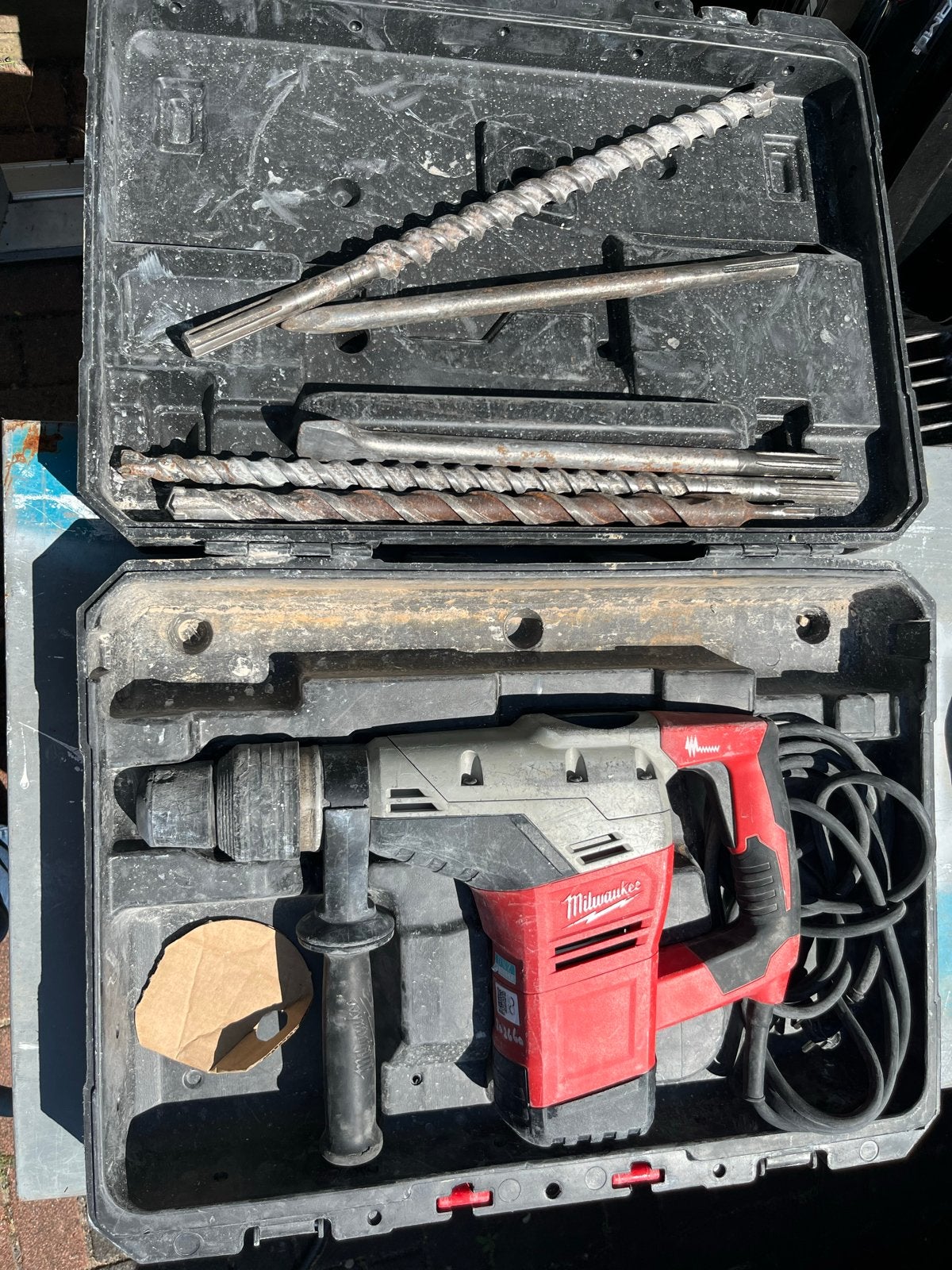 Milwaukee K 540 S Boorhamer met boren en koffer, Boor- en/of Breekhamer, Ophalen of Verzenden, Klopboormechanisme, Gebruikt