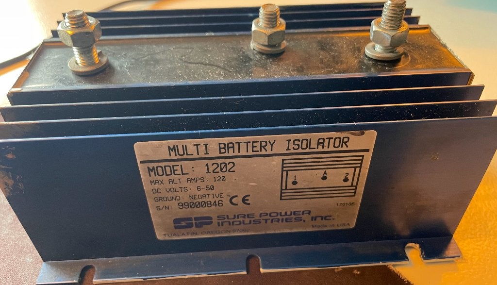 Sure Power Industries Model 1202 accuscheider, Ophalen, Gebruikt, Motor en Techniek