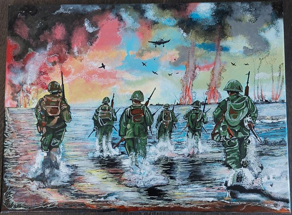 Schilderij ww2,, Ophalen, Overige soorten, Duitsland, Kunstobject