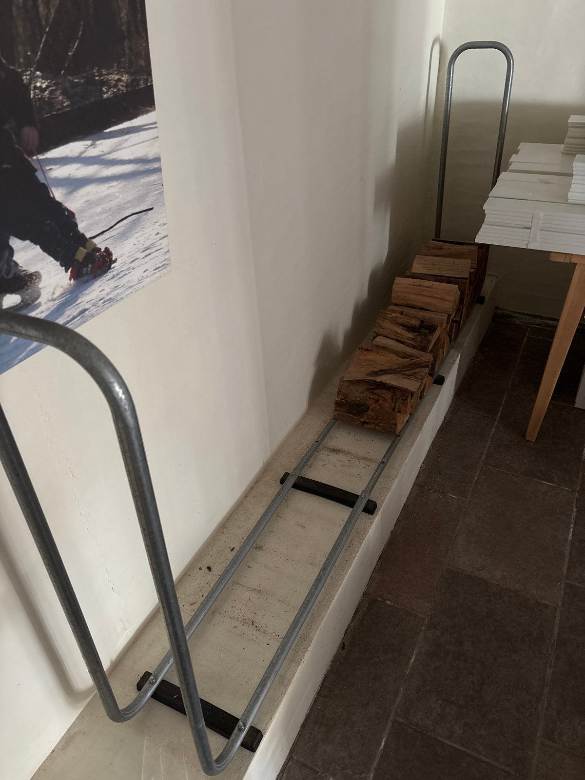 Metalen haardhoutrek - Stapel je hout netjes op!, Tuin en Terras, Minder dan 3 m³, Ophalen, Overige houtsoorten, Blokken