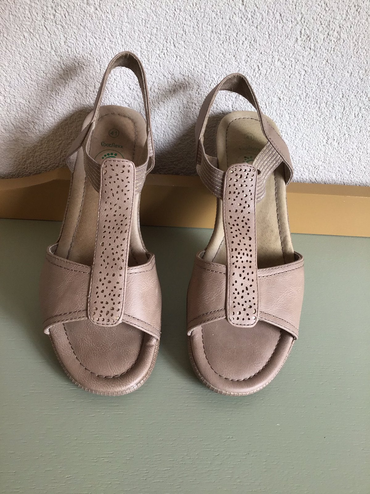 Footflexx Open Leren Schoenen beige maat 41, Kleding | Dames, Schoenen, Beige, Zo goed als nieuw, Sandalen of Muiltjes, Ophalen of Verzenden