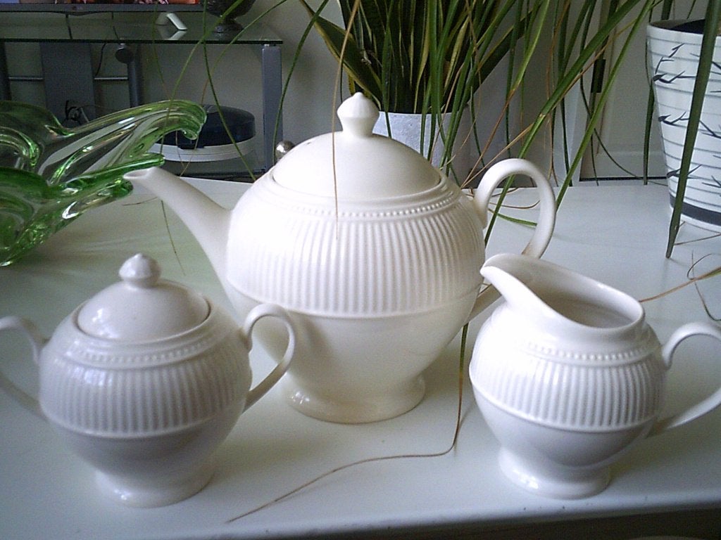 Wedgwood Windsor theeset, Huis en Inrichting, Keuken | Servies, Ophalen of Verzenden, Zo goed als nieuw, Aardewerk, Compleet servies