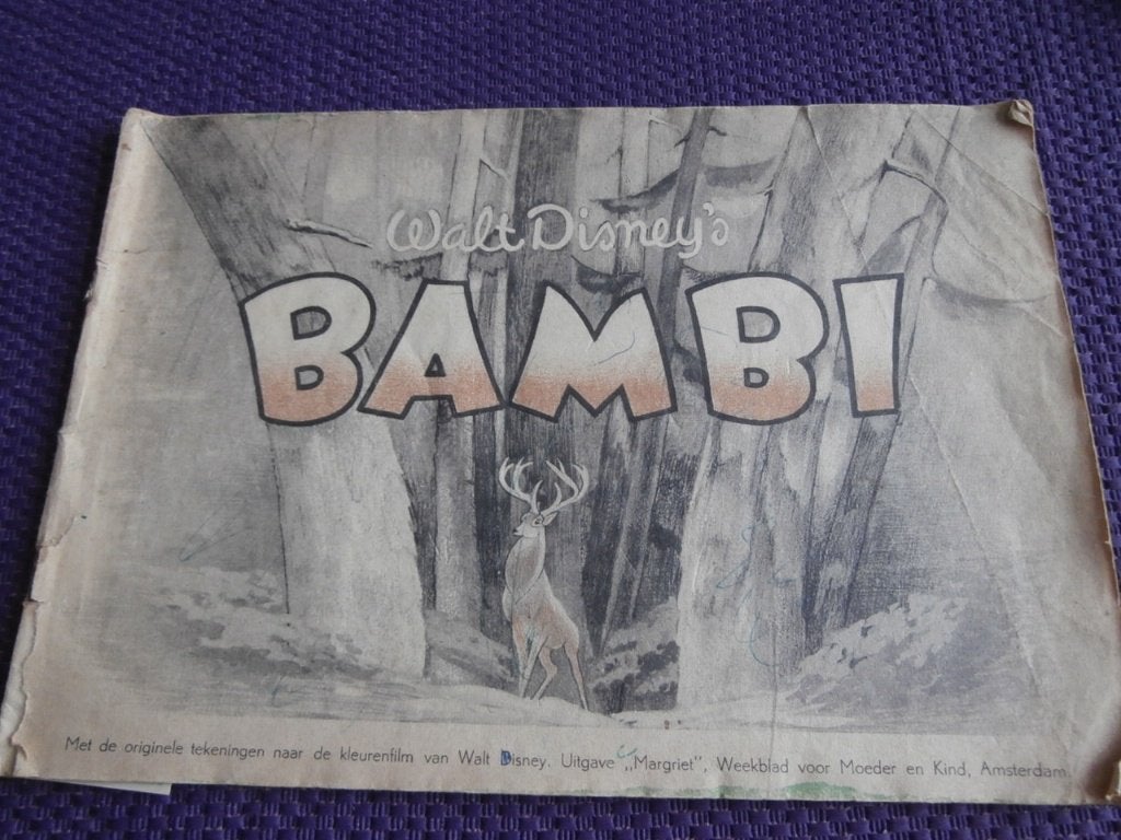 oud prentenboek plaatjesboek Walt Disney Bambi boek, Ophalen of Verzenden, Gelezen, Disney, Prentenboek