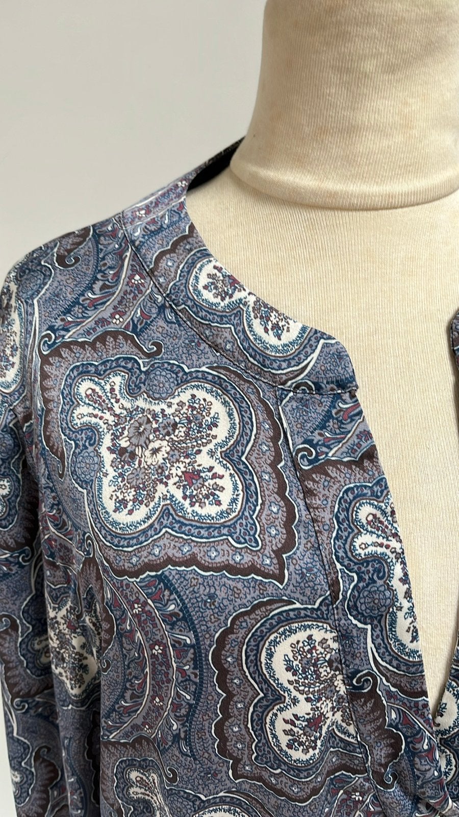 Dea Kudibal Blouse XL - Elegante Paisley Print, Kleding | Dames, Verzenden, Zo goed als nieuw, Maat 46/48 (XL) of groter, Blauw