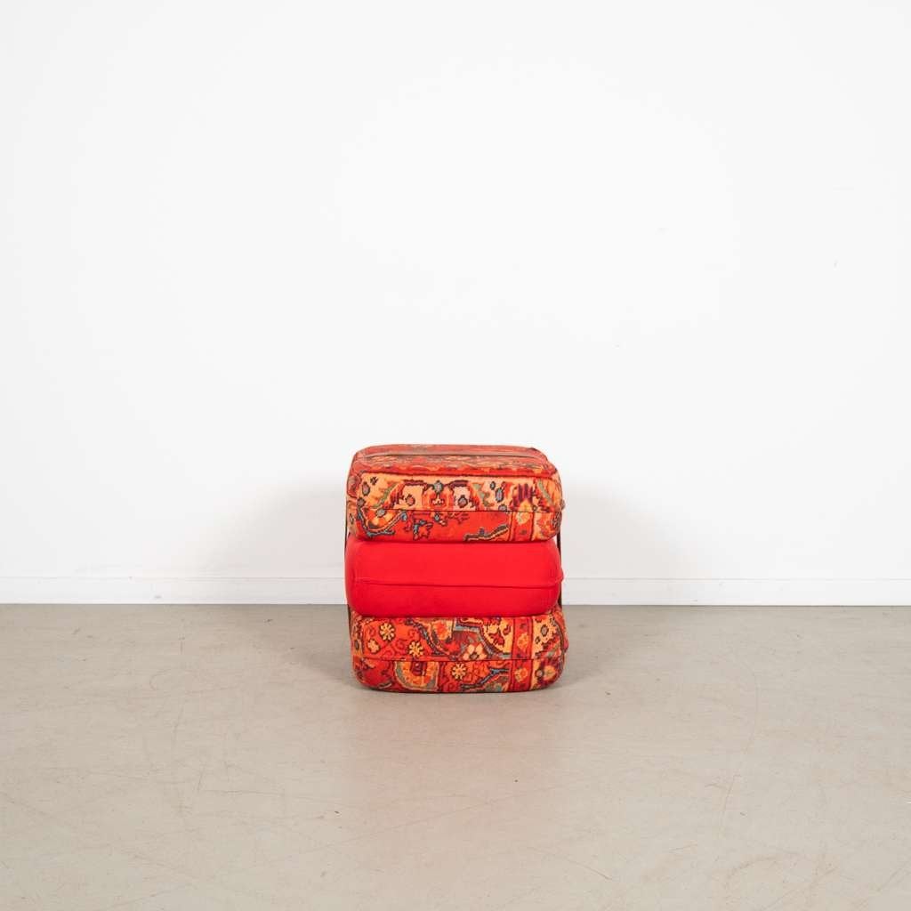 2x Fatboy Baboesjka Poef Rood/Oranje Stof, Niet ingevuld, Minder dan 50 cm, Minder dan 50 cm, Zo goed als nieuw