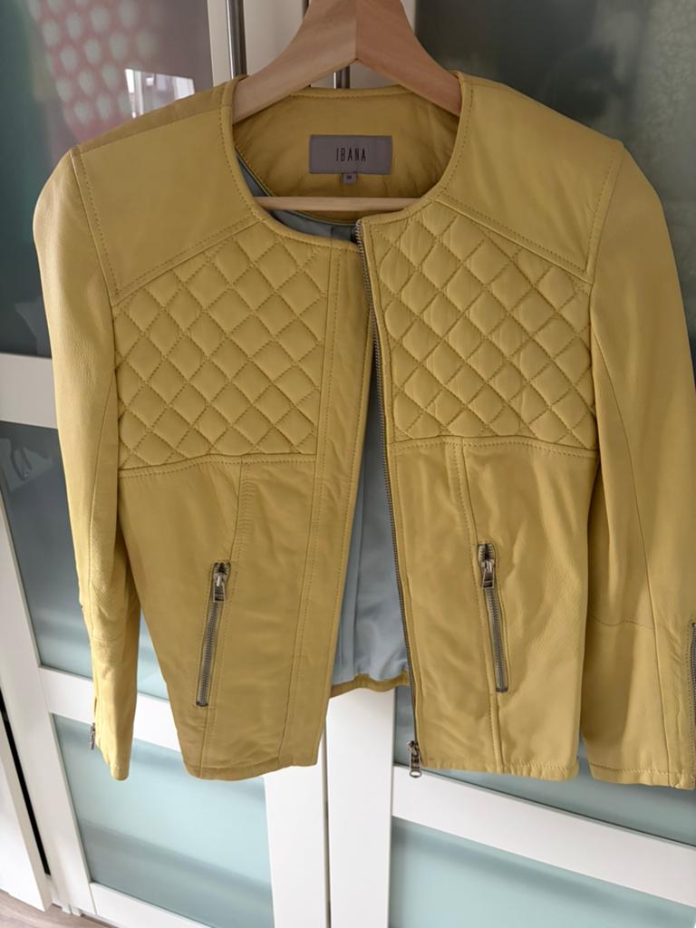 Nieuw Ibana leren jasje licht geel maat 34, Ophalen of Verzenden, Nieuw, Maat 34 (XS) of kleiner, Geel