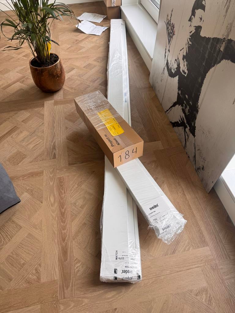 Nieuw Svedex deurkozijn, Alpine wit (RAL9010), Ophalen, 80 tot 100 cm, 215 cm of meer, Binnendeur