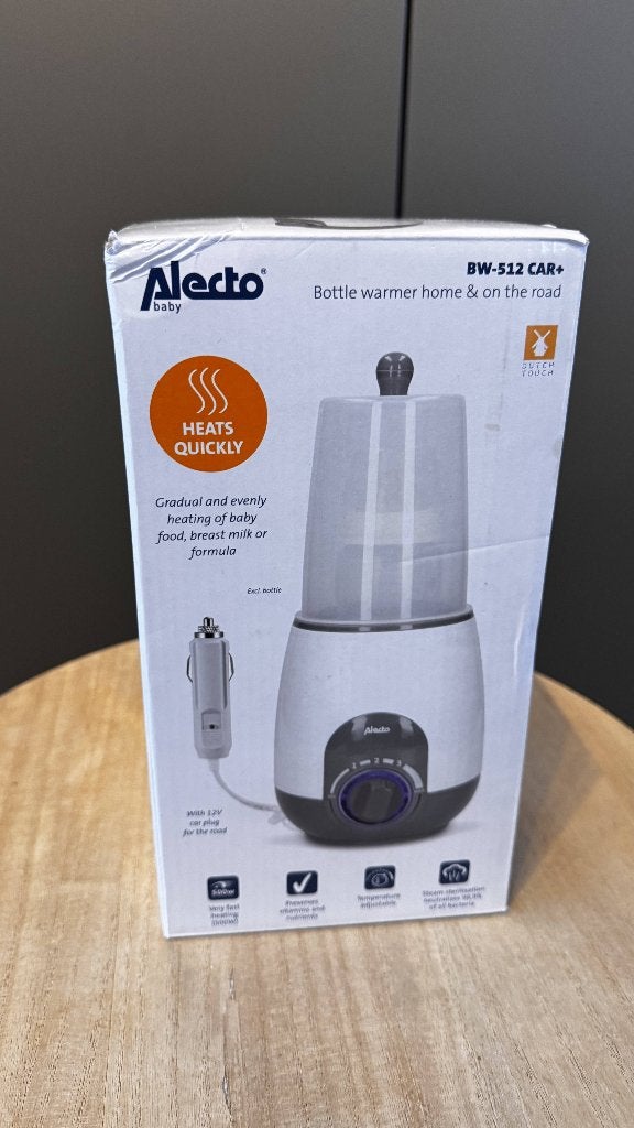 Alecto BW-512 CAR - Flessenwarmer voor thuis en onderweg, Ophalen of Verzenden, Zo goed als nieuw, Flessen- of potjesverwarmer