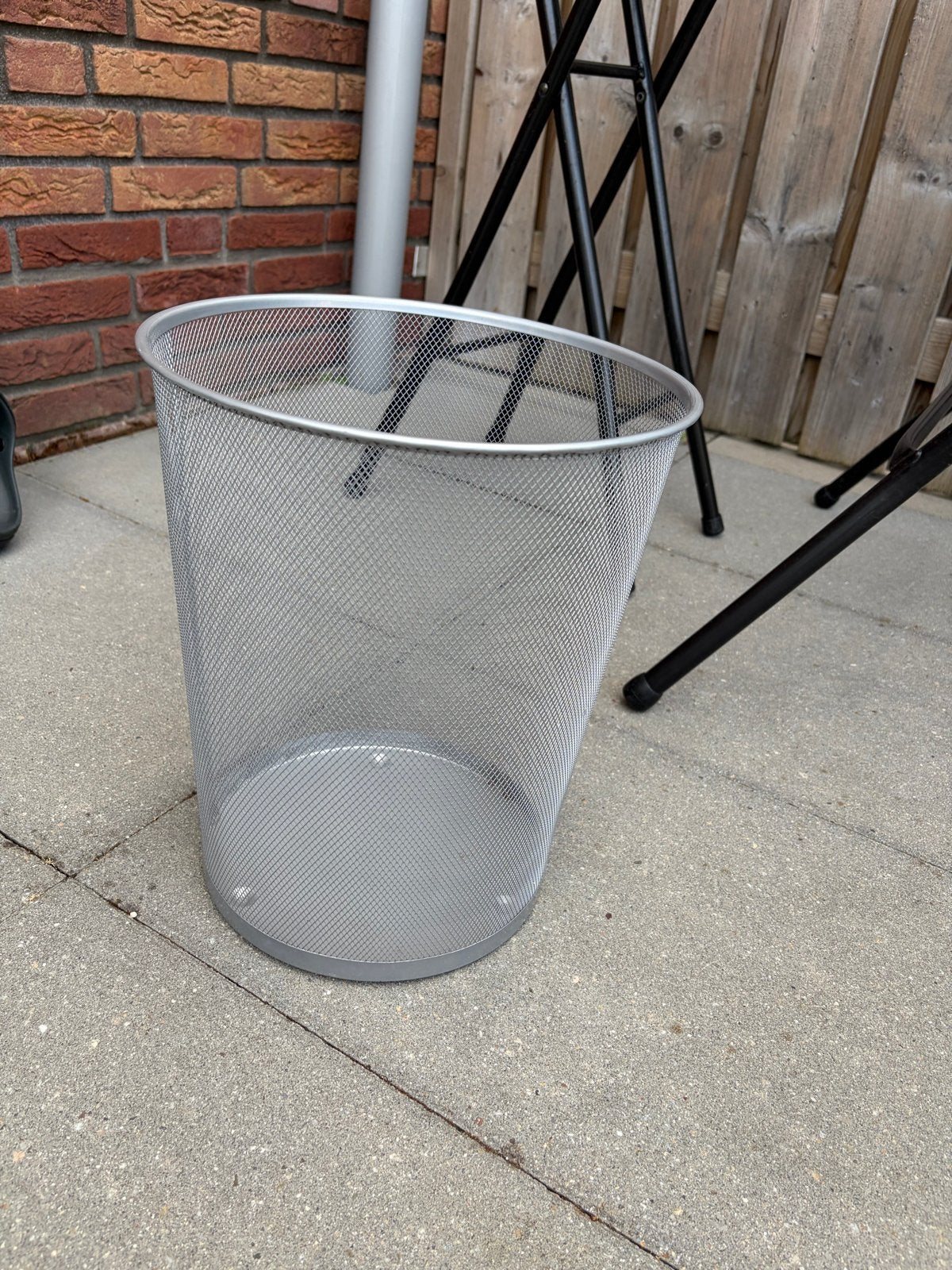Metalen Prullenmand - Circa 30x35 cm, Ophalen, Gebruikt, 20 tot 30 liter, Metaal