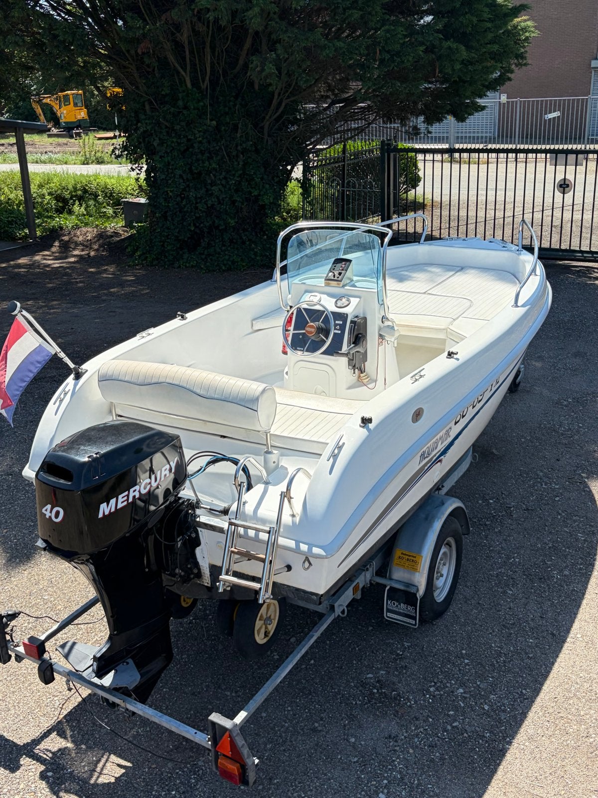 Aquamar met Mercury 40pk, afdekzeil en Pega trailer, Watersport en Boten, Overige merken, Gebruikt, Ophalen of Verzenden, Minder dan 70 pk