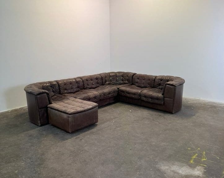 De Sede DS11 patchwork sofa 7 elementen + 1 hocker, Ophalen
