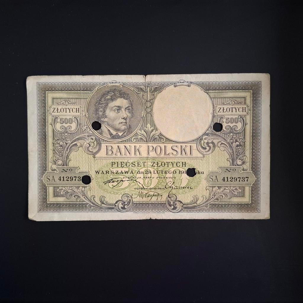 500 zloty Polen #036, Postzegels en Munten, Bankbiljetten | Europa | Niet-Eurobiljetten, Verzenden, Polen, Los biljet