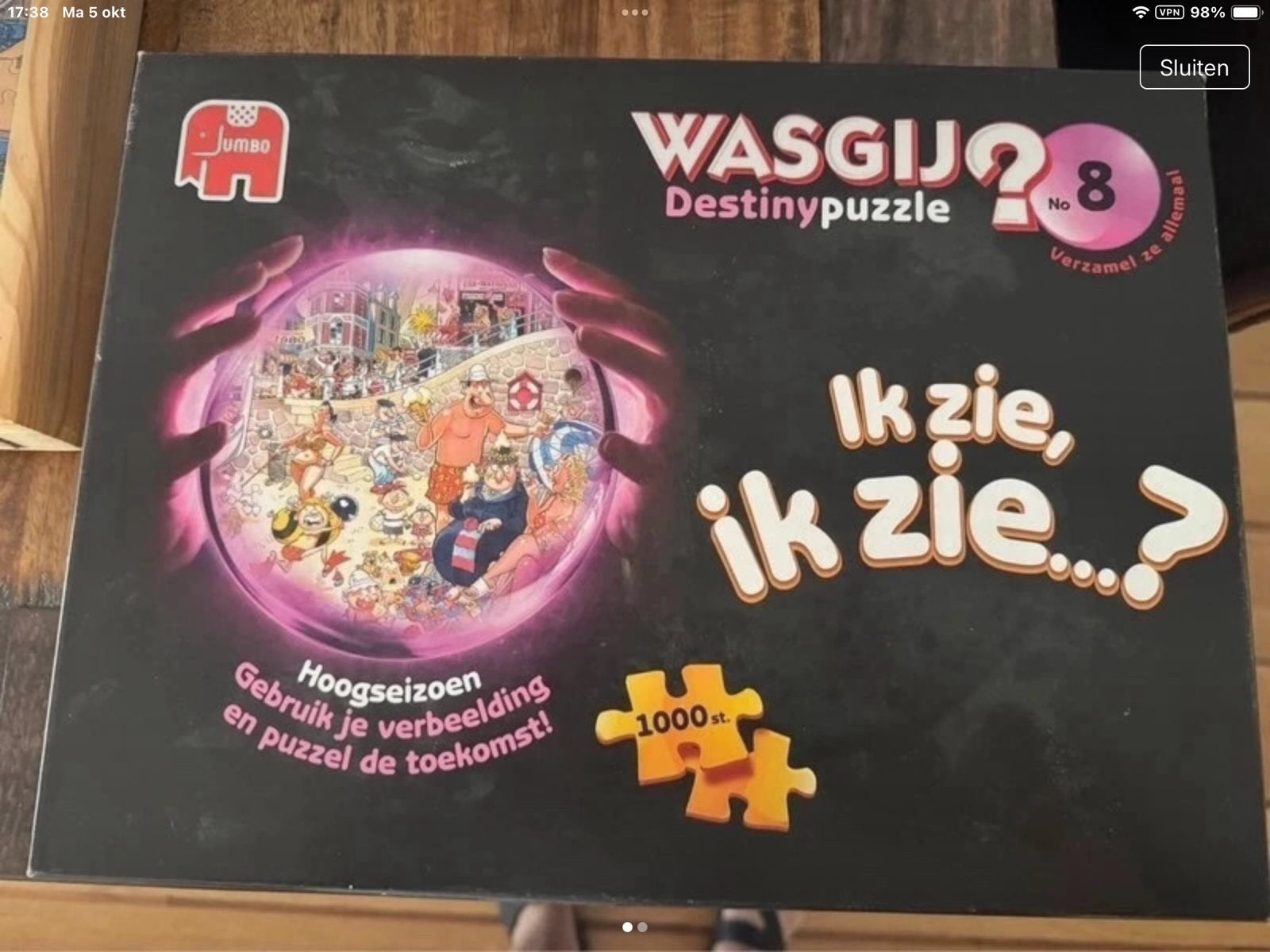 Wasgij puzzel 1000 stukjes, Hobby en Vrije tijd, Ophalen of Verzenden, 500 t/m 1500 stukjes, Gebruikt, Legpuzzel