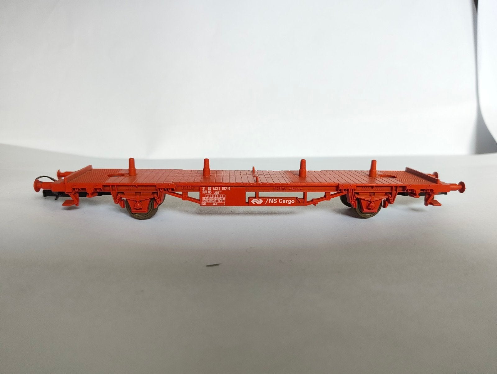Lima containerdraagwagen NS cargo type Lgjs zeer goede staat, Gelijkstroom, Verzenden, Wagon, Lima